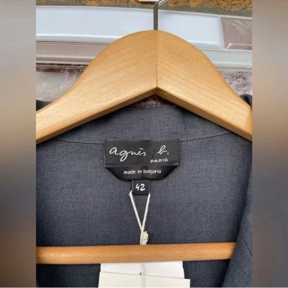 Agnes B dark grey linen New Cubana shacket 42/10 - Picture 6 of 15